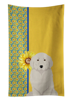 Summer Sunflowers Great Pyrenees Kitchen Towel Dish Cloths product image at NuMercy