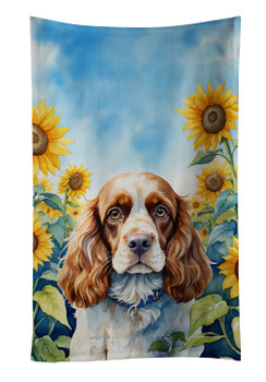 Cocker Spaniel in Sunflowers Kitchen Towel Dish Cloths DAC6058 product image at NuMercy