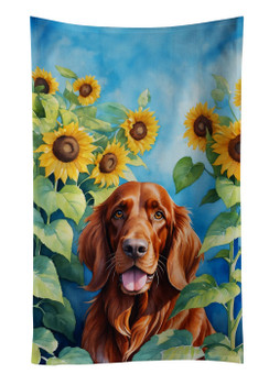 Irish Setter in Sunflowers Kitchen Towel Dish Cloths product image at NuMercy