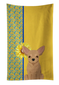 Summer Sunflowers Gold Chihuahua Kitchen Towel Dish Cloths product image at NuMercy