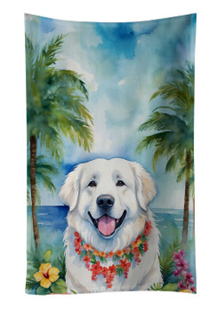 Great Pyrenees Luau Kitchen Towel Dish Cloths product image at NuMercy