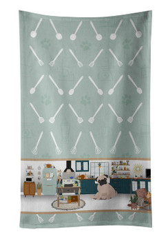 Fawn Pug in the Kitchen Kitchen Towel Dish Cloths product image at NuMercy
