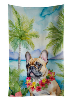 French Bulldog Luau Kitchen Towel Dish Cloths DAC6436 product image at NuMercy