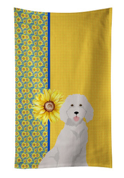 Summer Sunflowers Standard White Poodle Kitchen Towel Dish Cloths product image at NuMercy