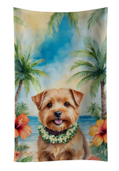 Norfolk Terrier Luau Kitchen Towel Dish Cloths product image at NuMercy