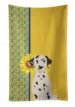 Summer Sunflowers Dalmatian Kitchen Towel Dish Cloths product image at NuMercy