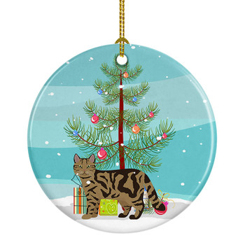 Scottish Straight Cat Christmas Ceramic Ornament CK4706 product image at NuMercy