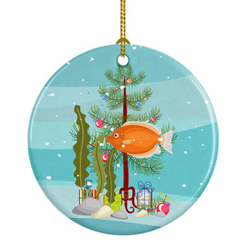 Kissing Gourami Merry Christmas Ceramic Ornament product image at NuMercy