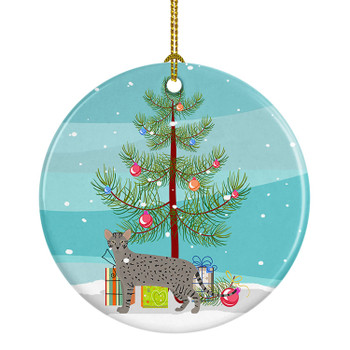 Safari Cat Christmas Ceramic Ornament CK4699 product image at NuMercy