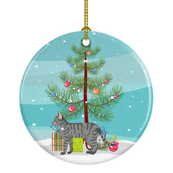 Dragon Li Cat Christmas Ceramic Ornament CK4609 product image at NuMercy