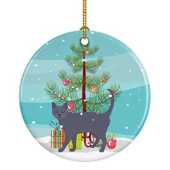 Korat Cat Christmas Ceramic Ornament CK4638 product image at NuMercy