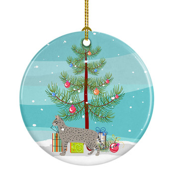 Safari Cat Christmas Ceramic Ornament CK4700 product image at NuMercy