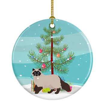 Colorpoint Persian Himalayan Cat Christmas Ceramic Ornament CK4593 product image at NuMercy