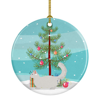 Munchkin Cat Christmas Ceramic Ornament CK4657 product image at NuMercy