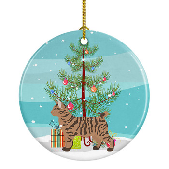 Pixie Bob Cat Christmas Ceramic Ornament CK4685 product image at NuMercy