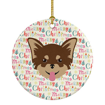 Chihuahua Merry Christmas Ceramic Ornament WDK1493 product image at NuMercy