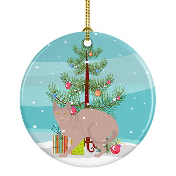 Don Sphynx Cat Christmas Ceramic Ornament CK4606 product image at NuMercy