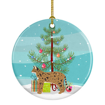 Savannah Cat Christmas Ceramic Ornament CK4702 product image at NuMercy