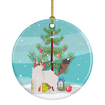 Turkish Van Cat Christmas Ceramic Ornament CK4733 product image at NuMercy