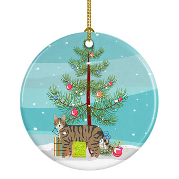 Dragon Li Cat Christmas Ceramic Ornament CK4608 product image at NuMercy
