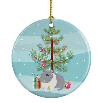 South African Hamster Merry Christmas Ceramic Ornament product image at NuMercy