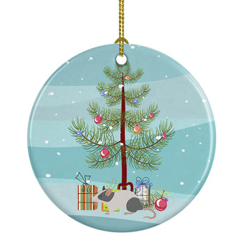 Japanese Mouse Merry Christmas Ceramic Ornament product image at NuMercy