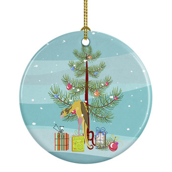 Jibso Canary Merry Christmas Ceramic Ornament product image at NuMercy