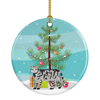 European Shorthair Cat Christmas Ceramic Ornament CK4618 product image at NuMercy