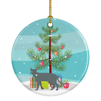 Raas Cat Christmas Ceramic Ornament CK4689 product image at NuMercy