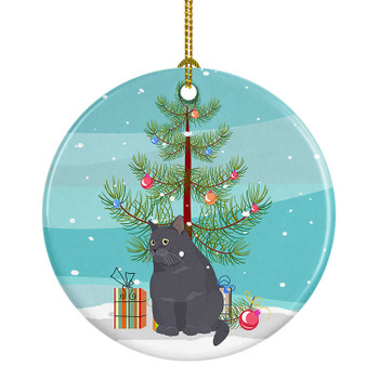 British Shorthair Cat Christmas Ceramic Ornament CK4752 product image at NuMercy