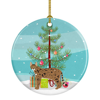 Savannah Cat Christmas Ceramic Ornament CK4701 product image at NuMercy
