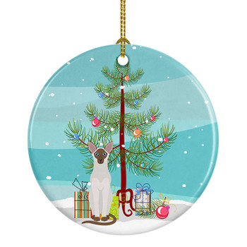Colorpoint Shorthair Cat Christmas Ceramic Ornament CK4761 product image at NuMercy