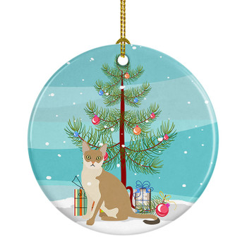Singapura Cat Christmas Ceramic Ornament CK4795 product image at NuMercy