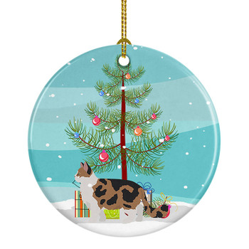 Ragamuffin Cat Christmas Ceramic Ornament CK4691 product image at NuMercy