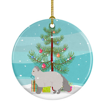 Selkirk Rex Cat Christmas Ceramic Ornament CK4708 product image at NuMercy