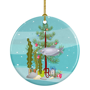 Moonlight Gourami Merry Christmas Ceramic Ornament product image at NuMercy