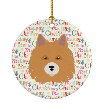 Elo Dog Merry Christmas Ceramic Ornament product image at NuMercy