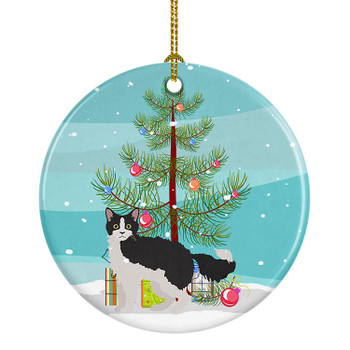 La Perm Cat Christmas Ceramic Ornament CK4642 product image at NuMercy