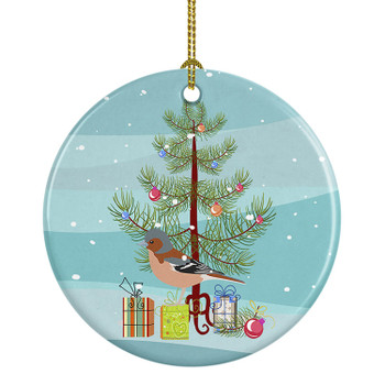 Finch Merry Christmas Ceramic Ornament product image at NuMercy
