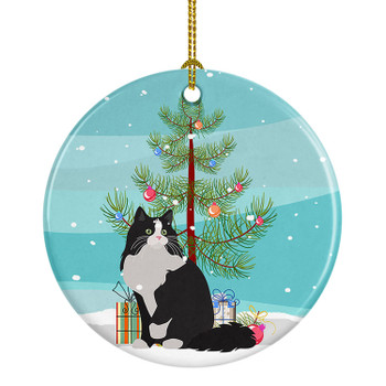 Ragamuffin Cat Christmas Ceramic Ornament CK4787 product image at NuMercy