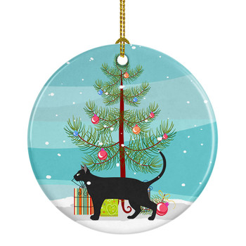 Pantherette Cat Christmas Ceramic Ornament CK4677 product image at NuMercy