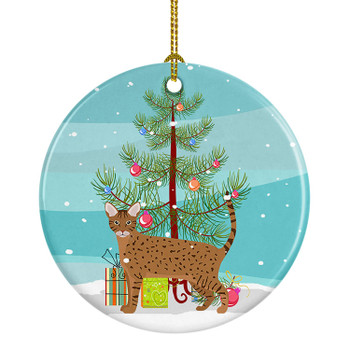 Ocicat Cat Christmas Ceramic Ornament CK4666 product image at NuMercy