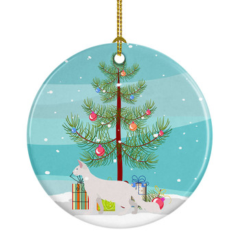 Oriental Longhair Cat Christmas Ceramic Ornament CK4671 product image at NuMercy
