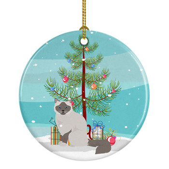 Birman Cat Christmas Ceramic Ornament CK4748 product image at NuMercy
