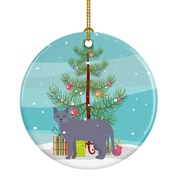 Korat Cat Christmas Ceramic Ornament CK4636 product image at NuMercy