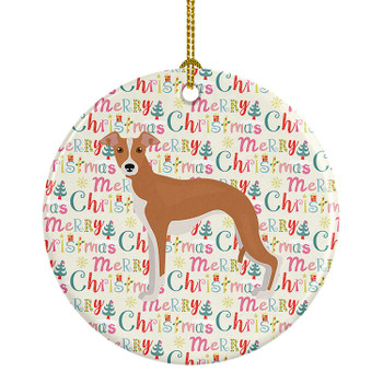 Italian Greyhound #2 Merry Christmas Ceramic Ornament product image at NuMercy