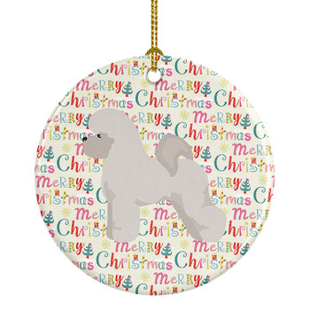 Bichon Frise Merry Christmas Ceramic Ornament WDK1696 product image at NuMercy