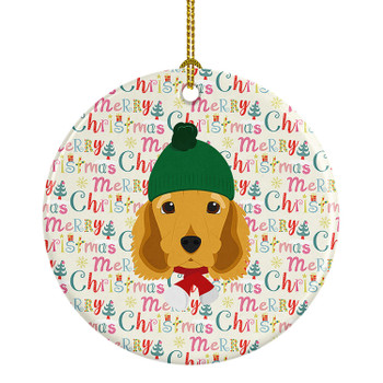 Cocker Spaniel Merry Christmas Ceramic Ornament WDK1457 product image at NuMercy