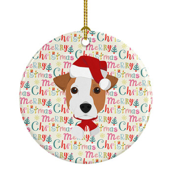 Jack Russell Terrier Merry Christmas Ceramic Ornament WDK1469 product image at NuMercy