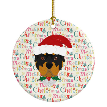 Rottweiler Merry Christmas Ceramic Ornament WDK1475 product image at NuMercy